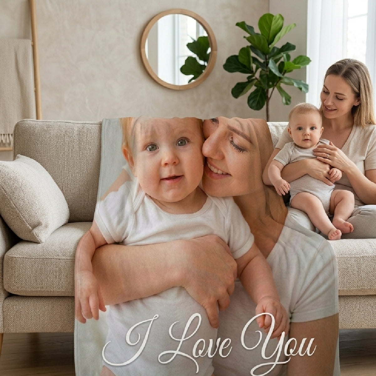 Aura Zoma Custom Photo Blanket – Personalized Picture Blanket for Family, Couples & Loved Ones, Soft Flannel Throw, Memory Keepsake Gift for Birthday