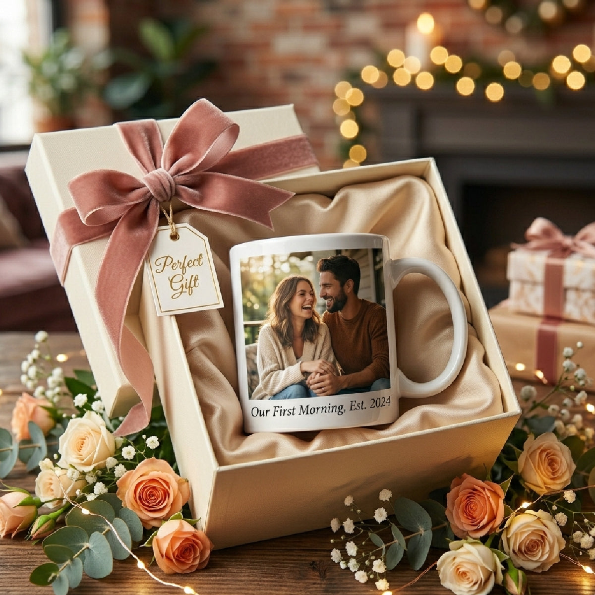 Personalized Photo Mug Gift for Couples – Custom Picture Coffee Mug, Romantic Keepsake Gift for Husband, Wife, Boyfriend, Girlfriend