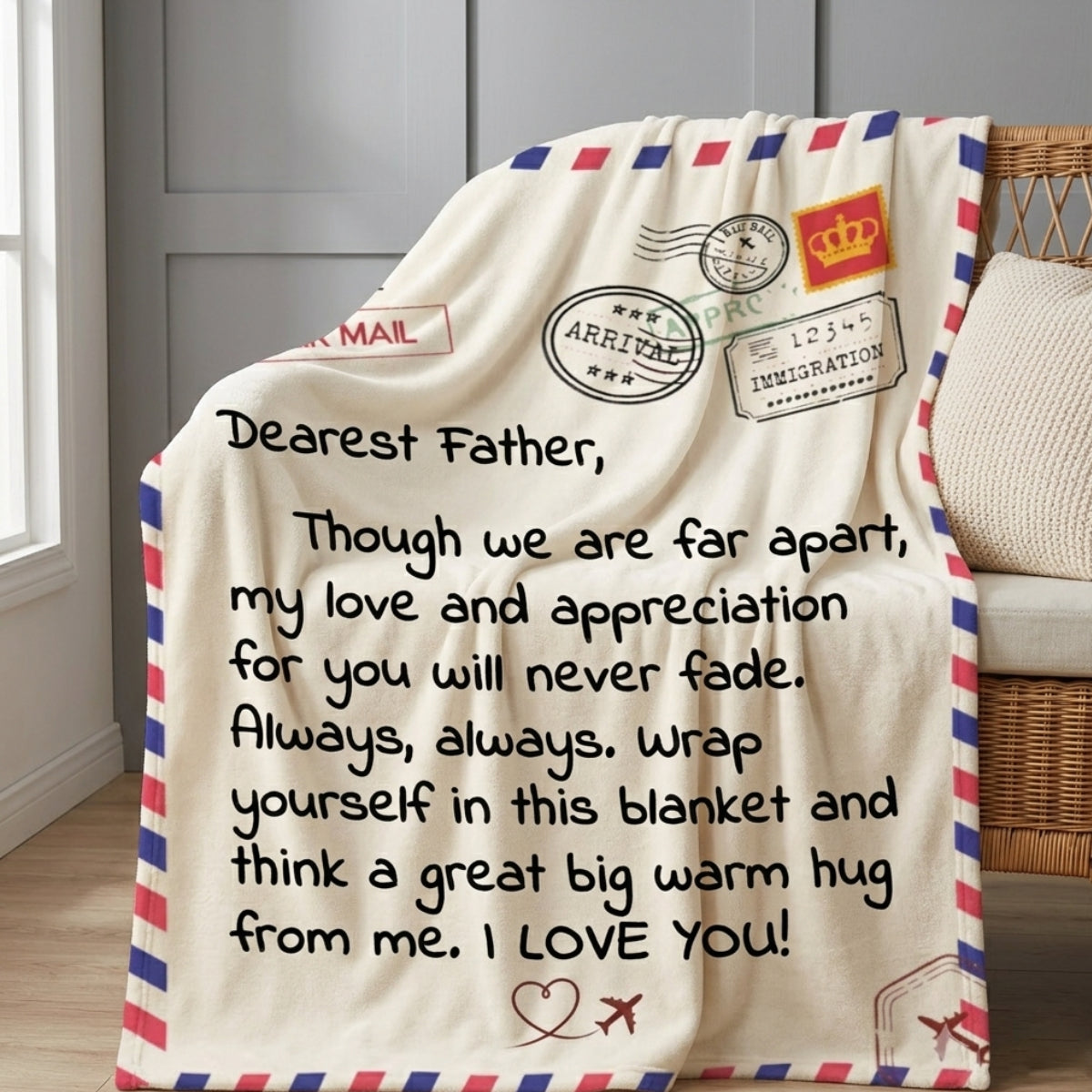 Aura Zoma To My Father Blanket – Long Distance Dad Gift Blanket