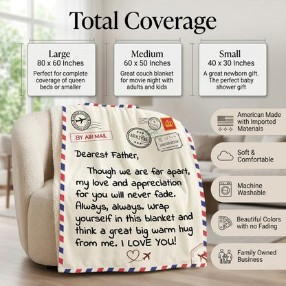 Aura Zoma To My Father Blanket – Long Distance Dad Gift Blanket