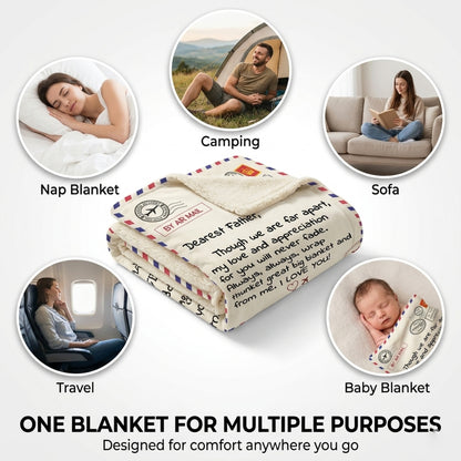 Aura Zoma To My Father Blanket – Long Distance Dad Gift Blanket